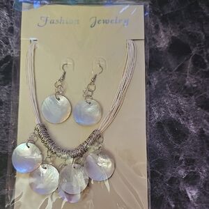 Elegant Silver and Cream Fashion Jewelry Set